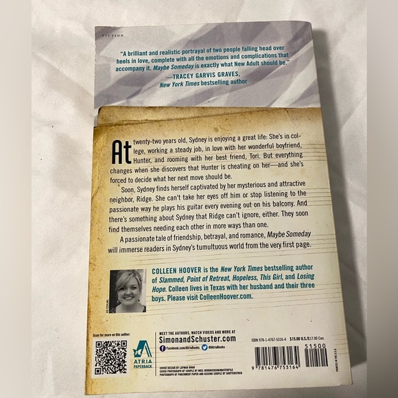 3/$20 Colleen Hoover - Maybe Someday - Softcover Novel - Picture 2 of 2